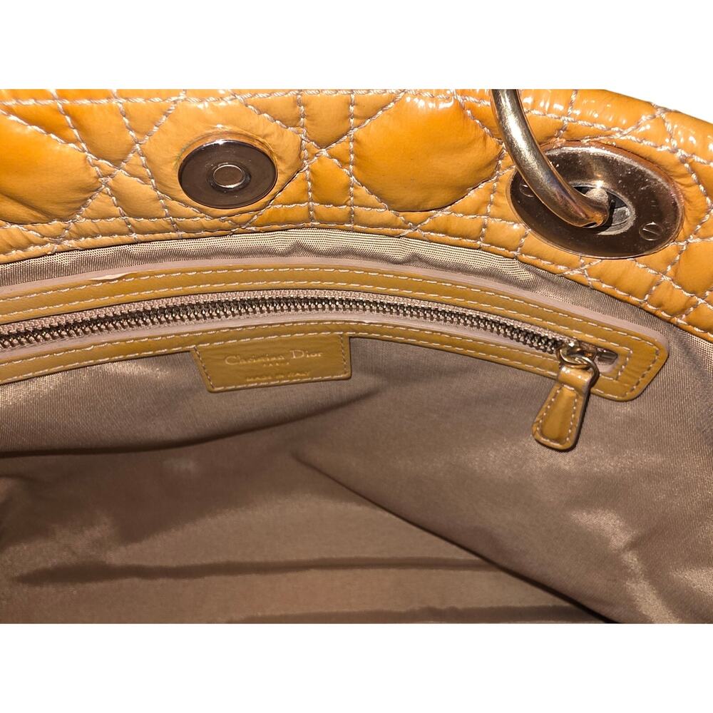 Christian Dior Cannage Patent Leather Soft Shopping Tote - Picture 9 of 10